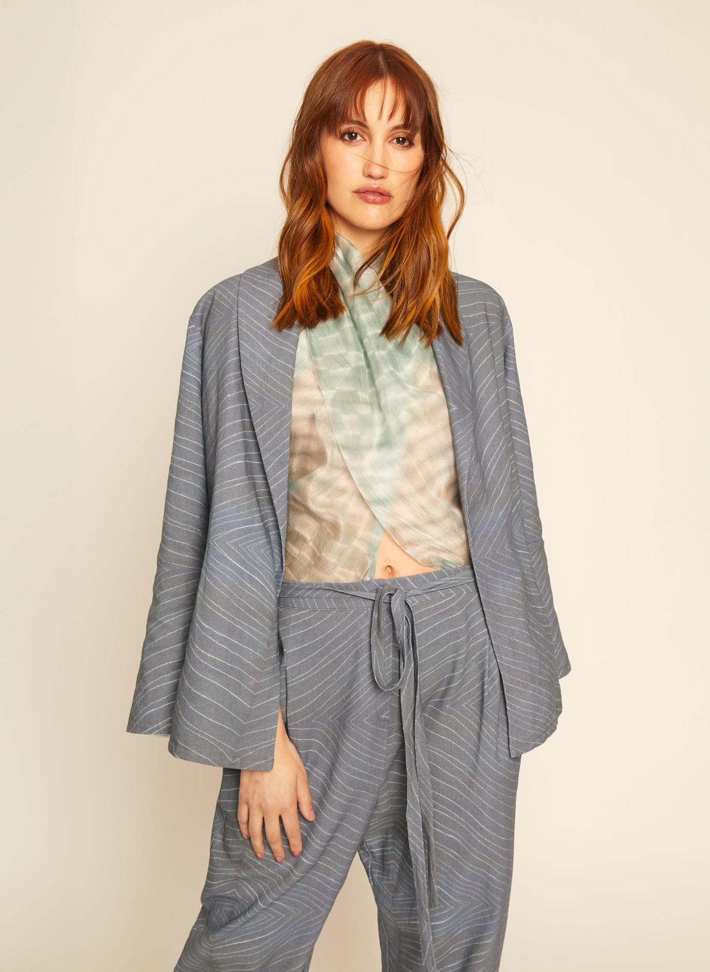 Blazer Agua Lino 100%