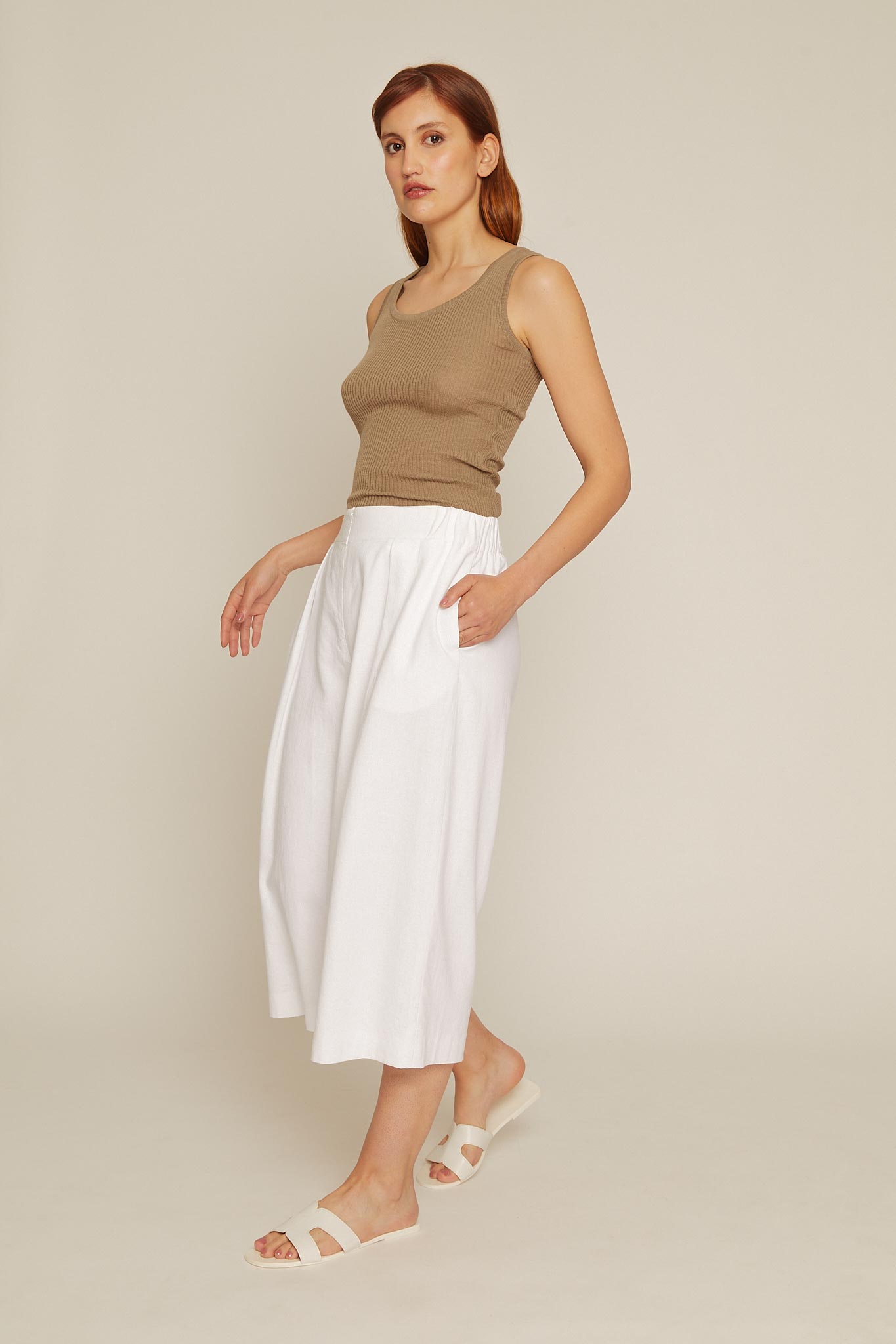 Pantalón Capri elasticado
