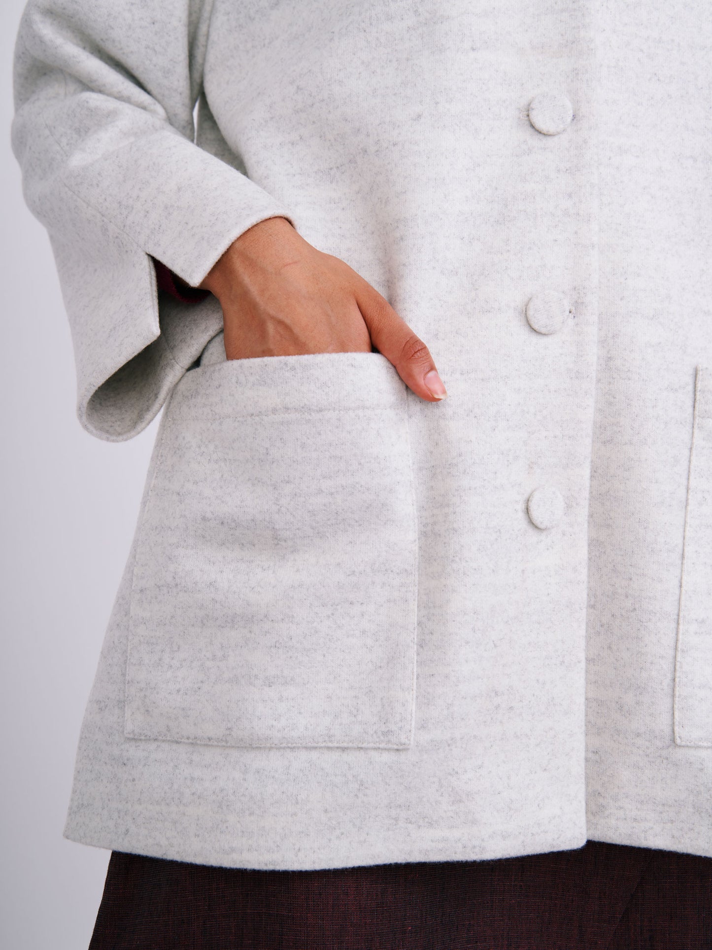 Chaqueta Min Gris Perla