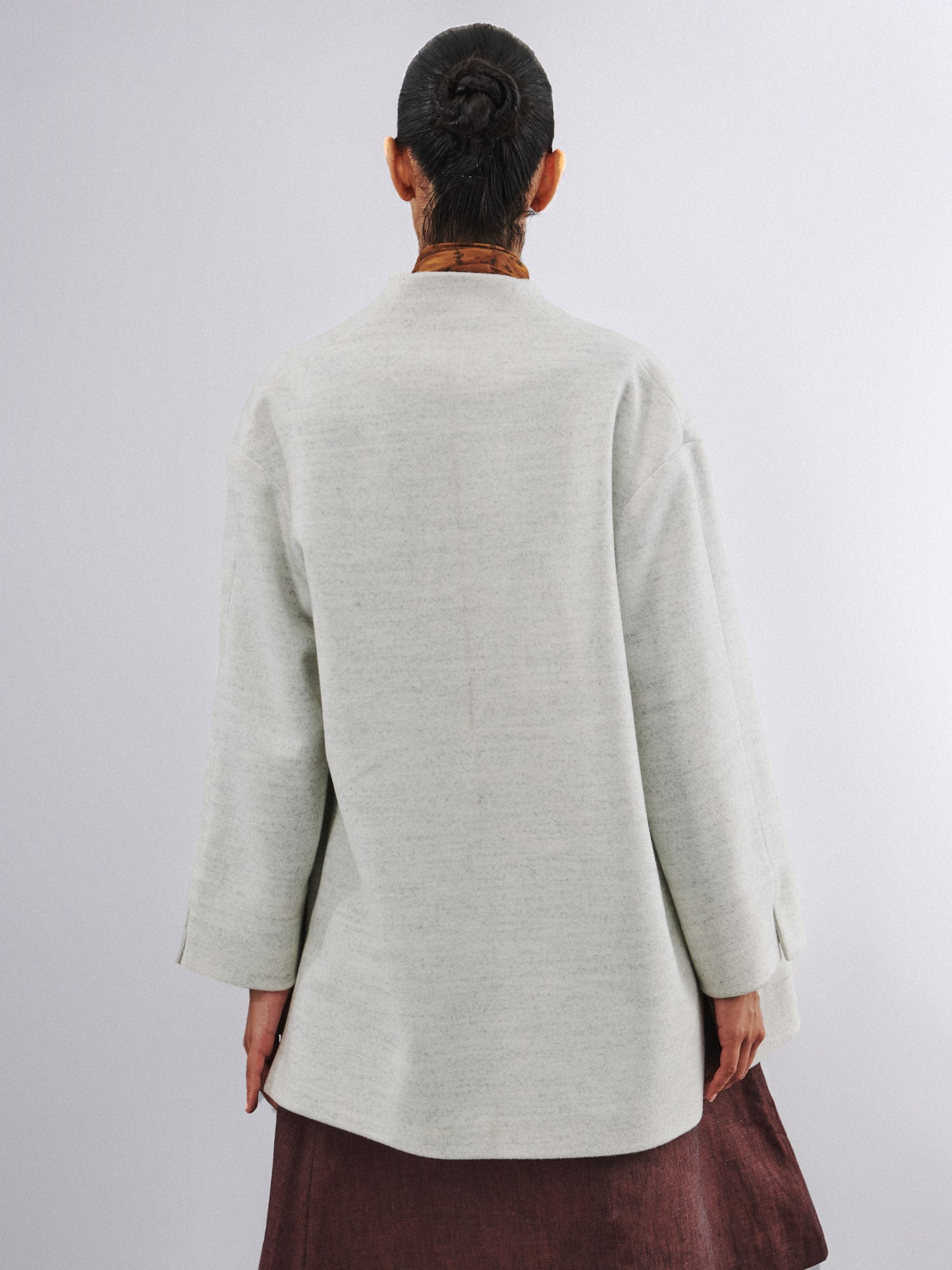 Chaqueta Min Gris Perla