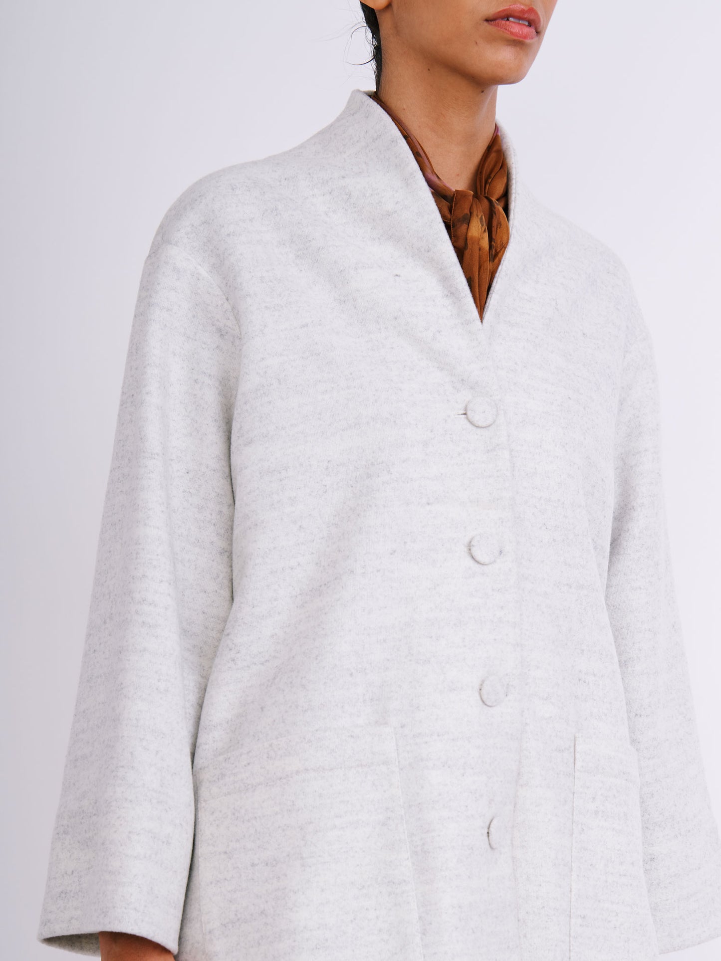 Chaqueta Min Gris Perla
